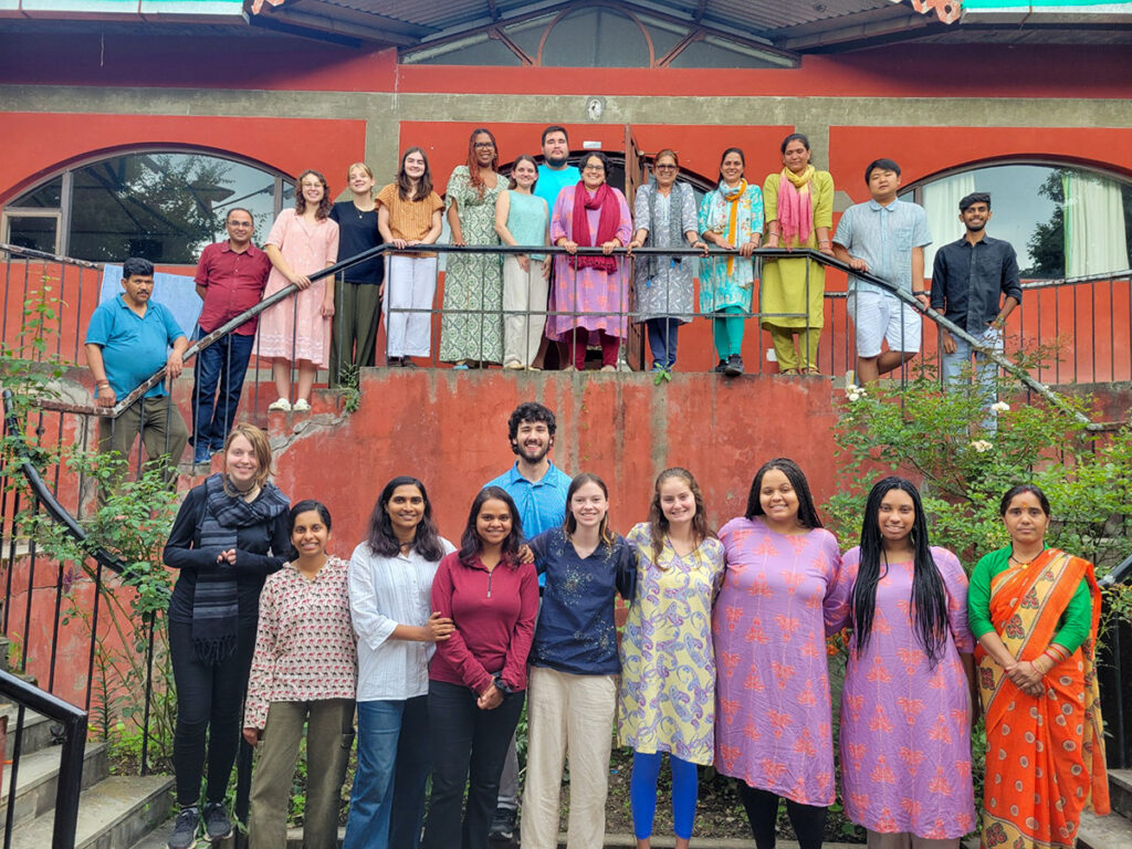 Students pose for a group photo