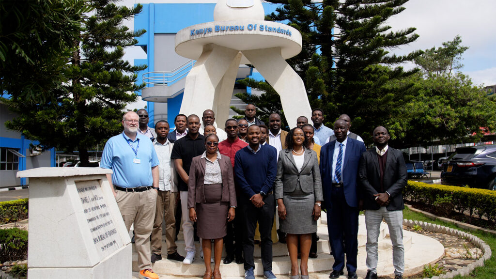 A group photo of students with Kenyan authorities