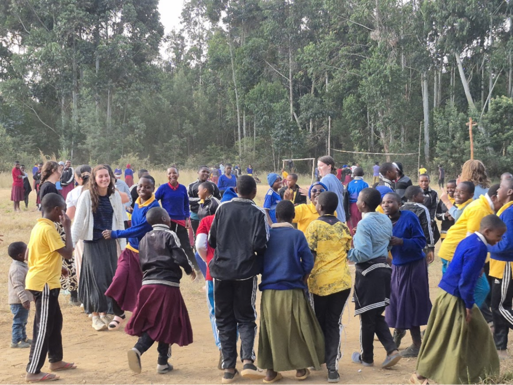 Students taking a recess